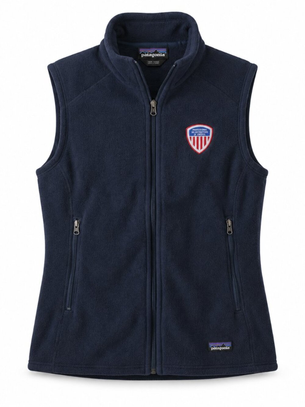 Patagonia Women’s Medium Black Fleece Full-Zip Vest PSIA Ski Outdoor